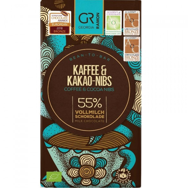 Georgia Ramon Kaffee & Kakao-Nibs 55% BIO Schokolade